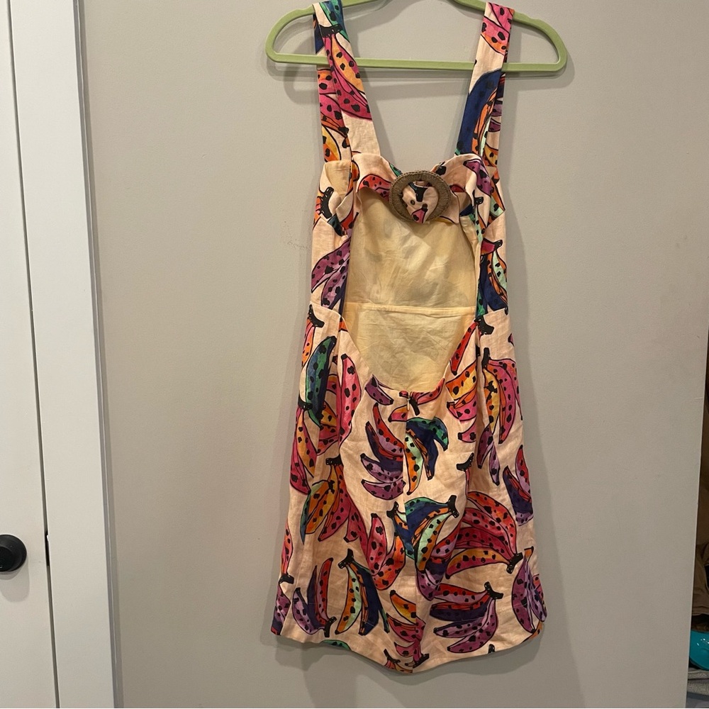 NWT Farm Rio Banana Bunch Back Belt Mini Dress - Picture 3 of 4